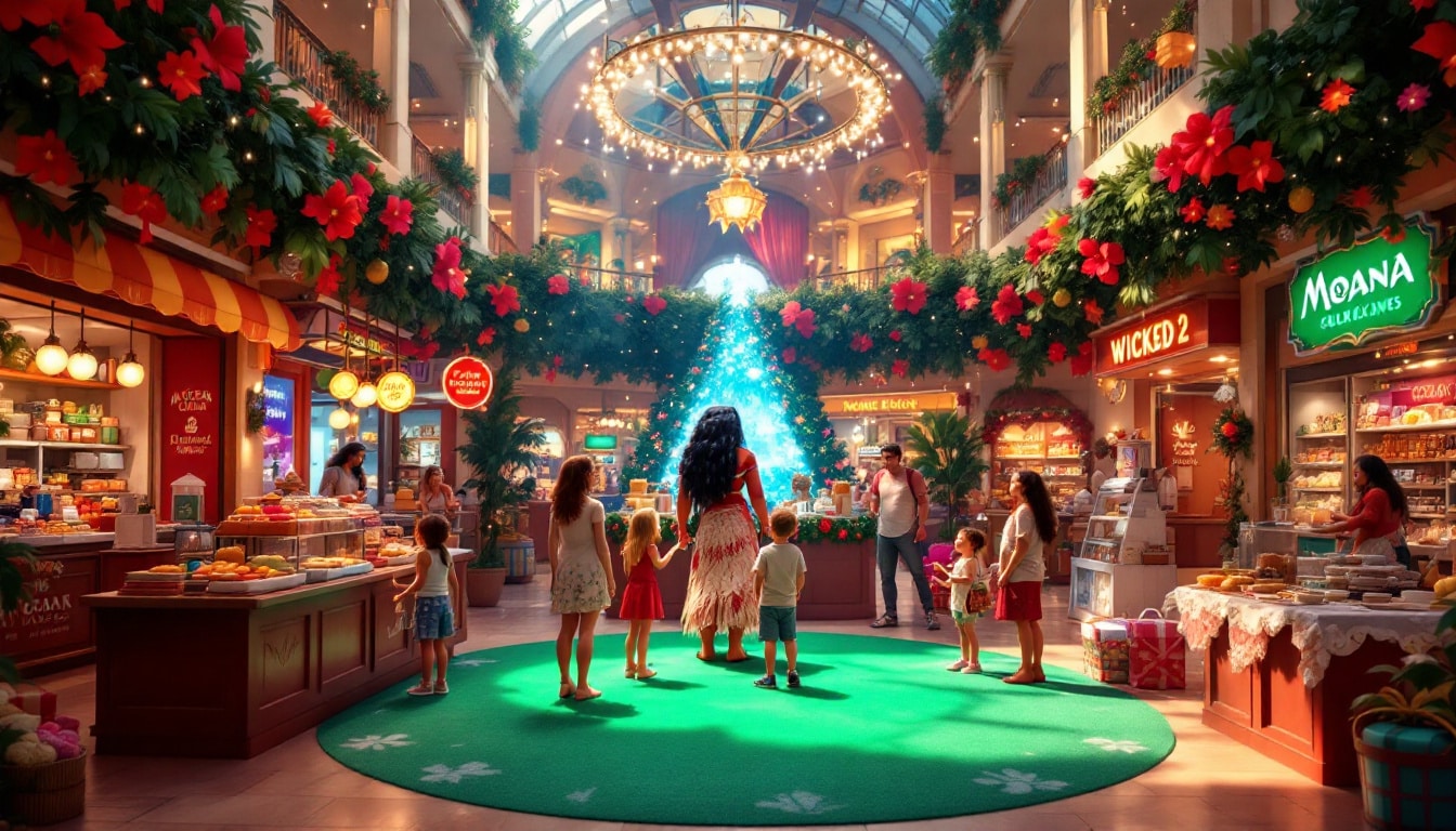 découvrez comment les succès cinématographiques récents tels que 'moana 2' et 'wicked' ont revitalisé l'animation des centres commerciaux durant la période des fêtes, attirant les foules et inspirant l'esprit festif.