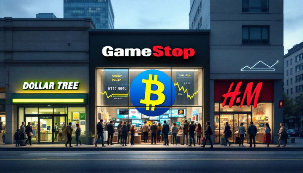 découvrez les dernières actualités économiques dans notre revue du commerce moderne : dollar tree se sépare de family dollar, gamestop se tourne vers le bitcoin pour sa stratégie de croissance, tandis que les bénéfices d'h&m enregistrent une chute alarmante. restez informé sur les tendances du marché et les mouvements clés des entreprises.